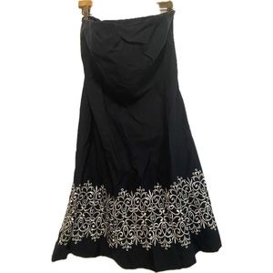 Vintage Ann Taylor Loft Strapless Dress - Navy Blue